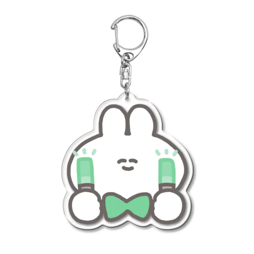 メンカラうさちゃん　緑 Acrylic Key Chain