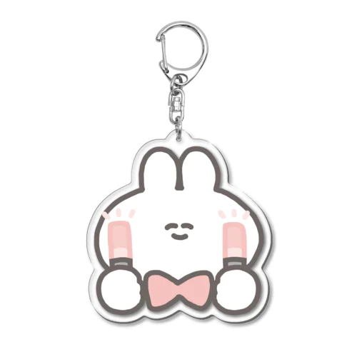 メンカラうさちゃん　ピンク Acrylic Key Chain