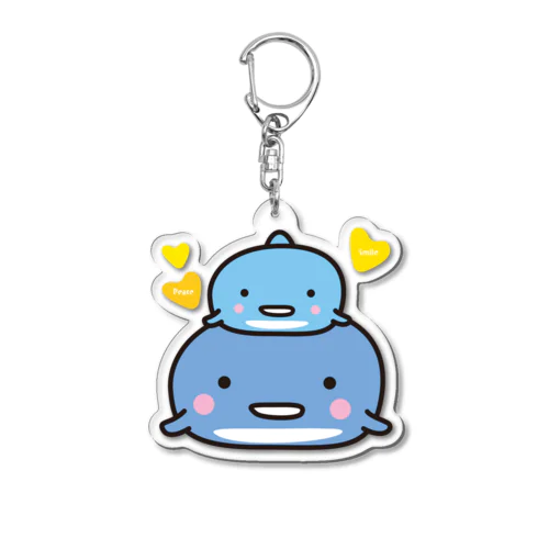 親子イルカ Acrylic Key Chain