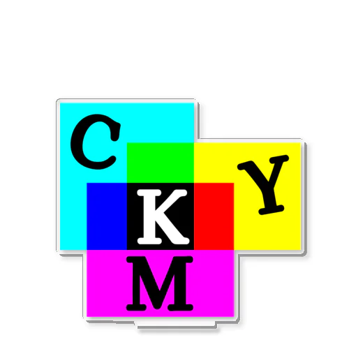 減色混合 CMYK Acrylic Stand