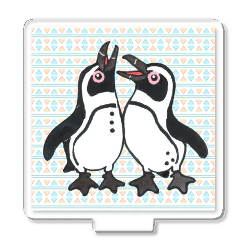 仲良く鳴き合うケープペンギン🐧背景ありC Acrylic Stand