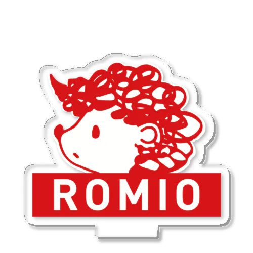 赤ロゴのROMIO アクリルスタンド