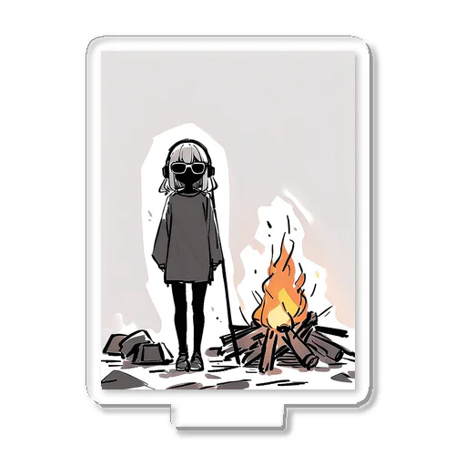 Bonfire lit Acrylic Stand