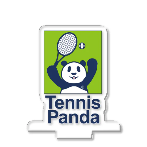 パンダ・テニス・TENNIS・アイテム・デザイン・ラケット・ガット・イラスト・スポーツ・Tシャツ・サーブ・かっこいい・かわいい・選手・画像・ボール・王子・絵・オリジナル（C） アクリルスタンド