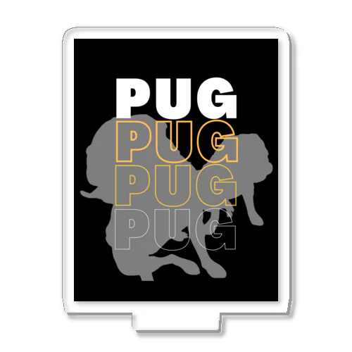 Pug silhouette Acrylic Stand