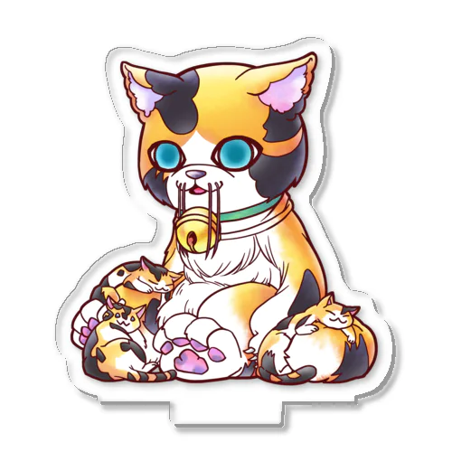 奇妙な猫『ミケ』のチビのアクリルスタンド Acrylic Stand