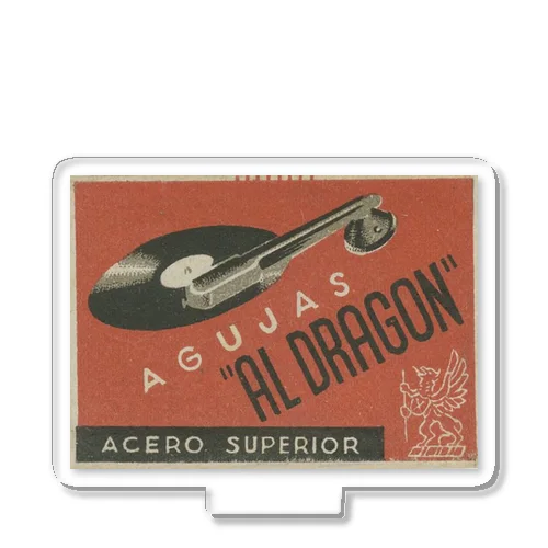 スペイン・バルセロナ 1950年代 レコード針"AL DRAGÓN" Acrylic Stand