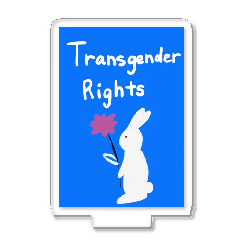 Transgender Rights Rabbit  Acrylic Stand