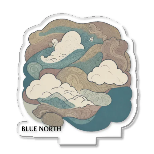 【BLUE NORTH】空模様デザイン アクリルスタンド