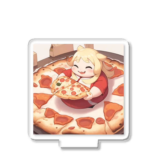ピザを食べるデブ Acrylic Stand