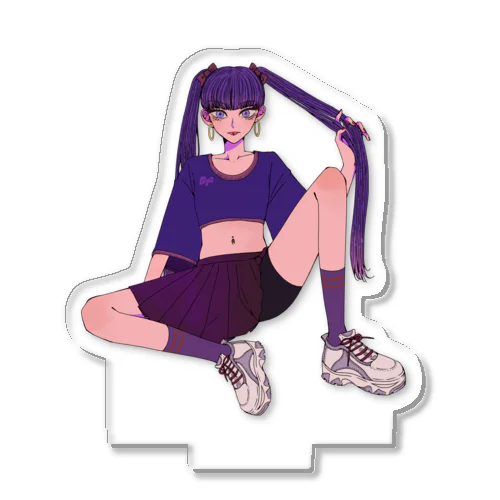 PURPLE ツインテちゃん💜 アクリルスタンド