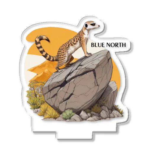 【BLUE NORTH】岩の上のミーアキャット アクリルスタンド