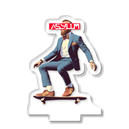 ASYLUM スケボー紳士 Acrylic Stand