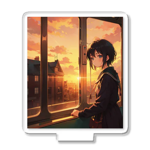 Beyond the Window Journey　〜移りかわる窓外の旅〜　　No.2 「まもなく終点　黄昏町」 Acrylic Stand