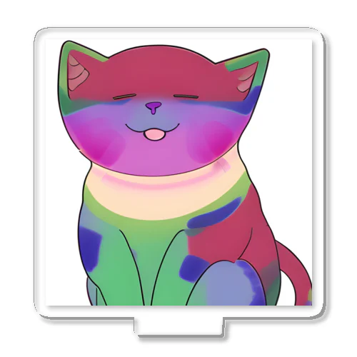 幸運を呼ぶ⁈虹色ネコ助 アクリルスタンド