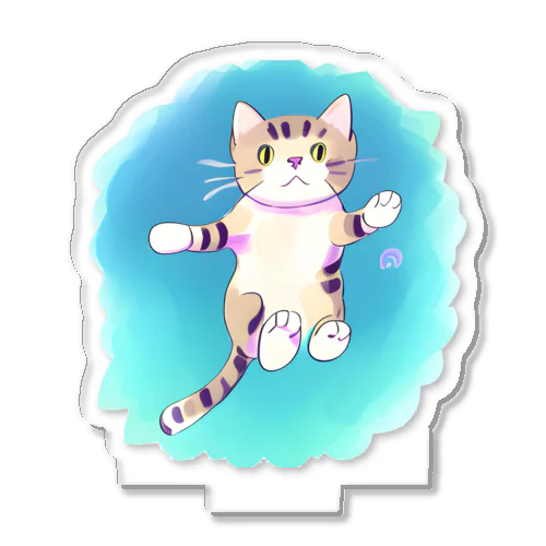 猫の大ジャンプ Acrylic Stand