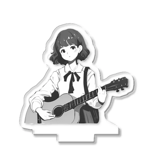 ギターを弾く女の子 Acrylic Stand