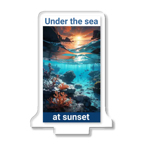 夕暮れの海の底！Under the SEA at sunset Acrylic Stand