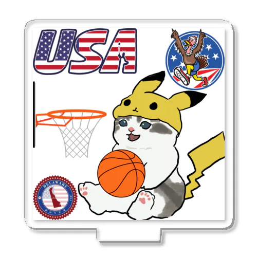 バスケットボール選手の猫 アクリルスタンド