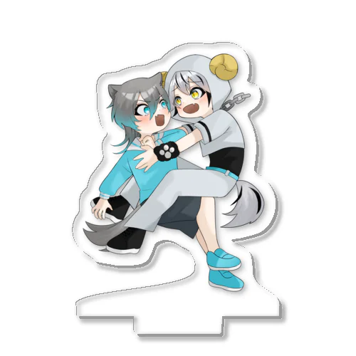 狼娘と白ヤギ少年 Acrylic Stand