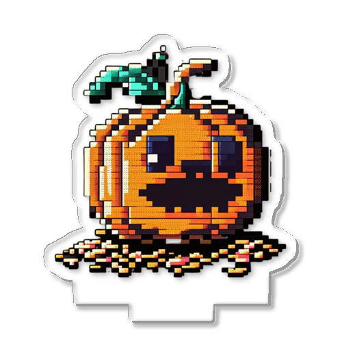 ドット絵のハロウィンかぼちゃのおばけ アクリルスタンド