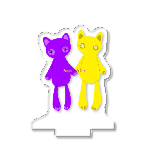 推しペアCATDOLL（purple＆yellow） Acrylic Stand