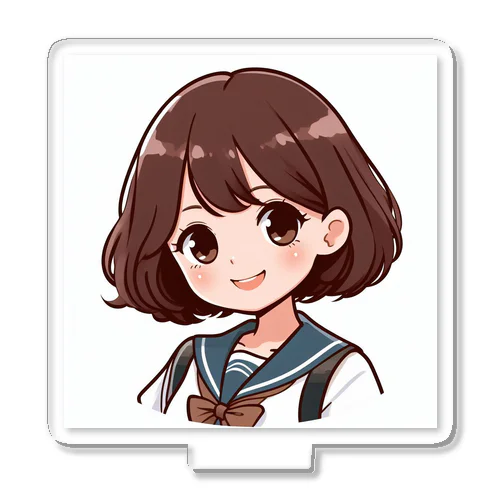 ボブヘアのかわいい女の子 アクリルスタンド