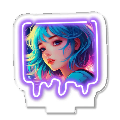 neon girl Acrylic Stand