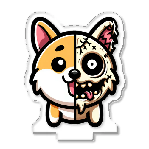 かわいい芝犬グッズ　ゾンビ化 アクリルスタンド