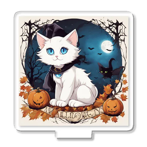 ハロウィンの白猫08 Acrylic Stand