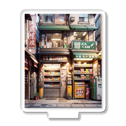 アニメ調コンパクトなアジアのレトロな繁華街 Acrylic Stand