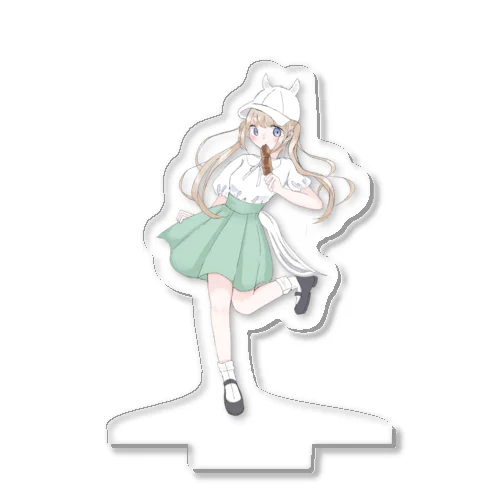 白毛うまみみ帽子の女の子 Acrylic Stand