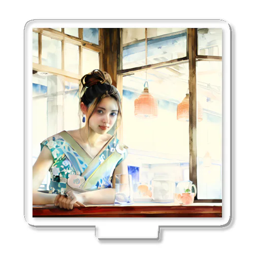 日本人女性カフェ Acrylic Stand