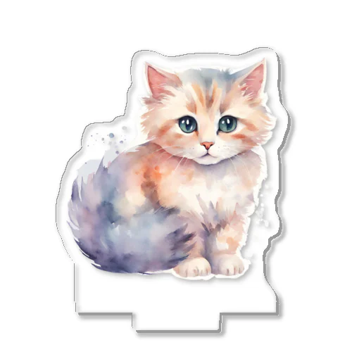 癒しのふわふわニャンコ　Fluffy and soothing kitty Acrylic Stand