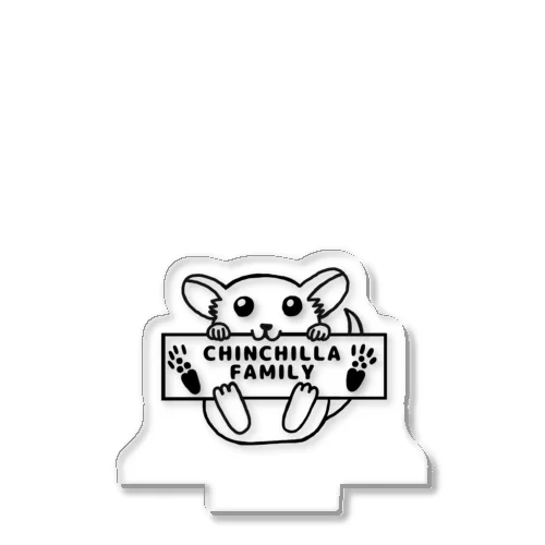 Chinchilla Familyのロゴマーク アクリルスタンド