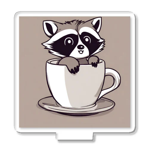 コーヒーカップのアライグマくん アクリルスタンド