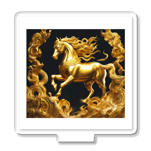 GOLD HORSE  Acrylic Stand