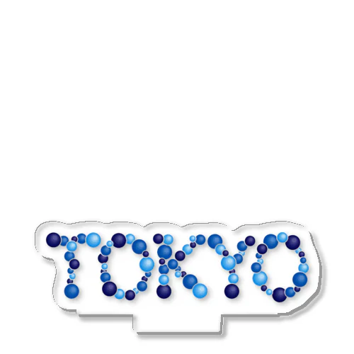 バルーン文字「TOKYO」（青色系） アクリルスタンド