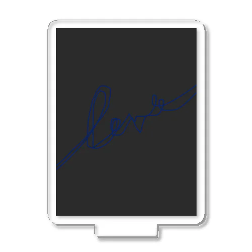 Blue LogoArt × Charcoal Acrylic Stand