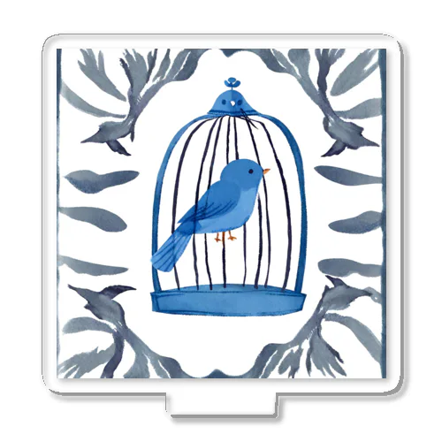 かごの中の青い鳥 Acrylic Stand