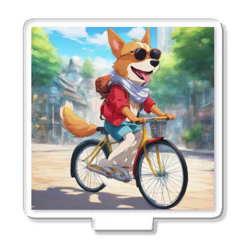 自転車サングラス犬 Acrylic Stand