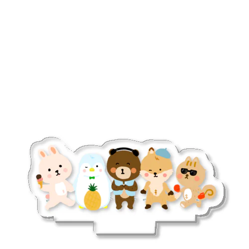 きつね、うさぎ、くま、りす、ペンギン Acrylic Stand