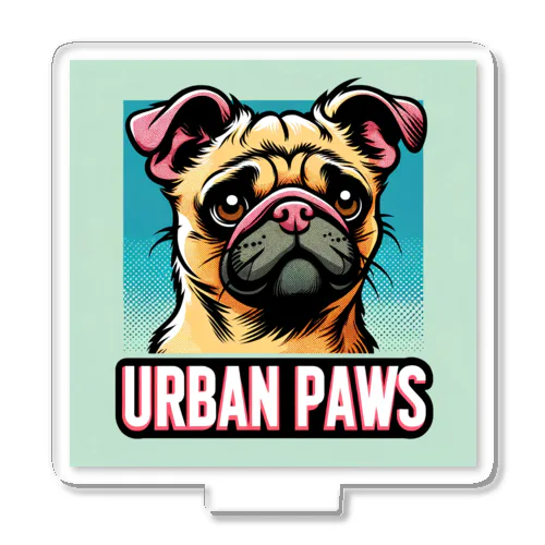 情けない顔のパグチワワ「Urban paws」 Acrylic Stand