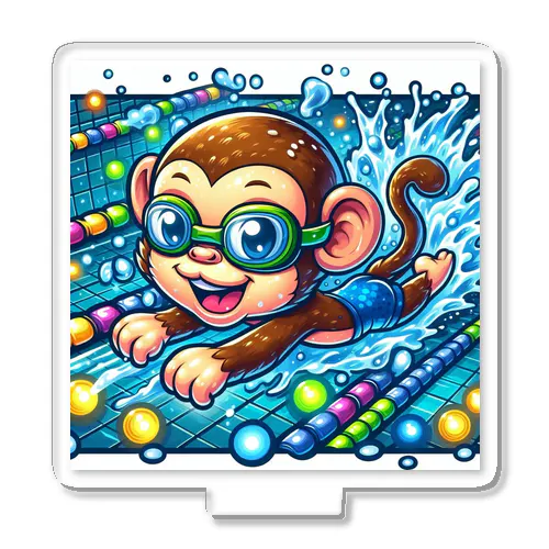Swimming monkey アクリルスタンド