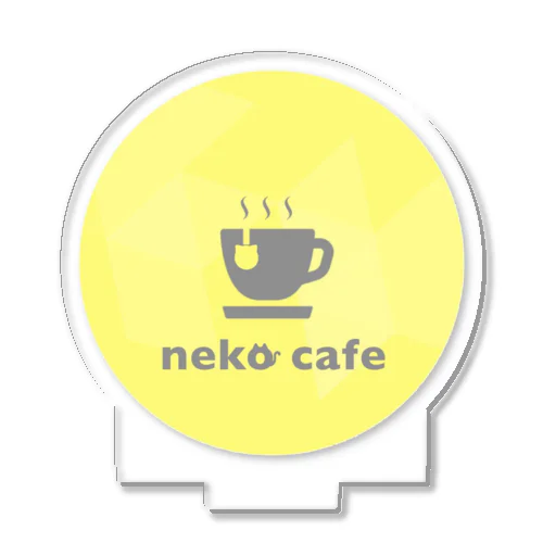 neko cafe（黄色）デザインイラスト Acrylic Stand