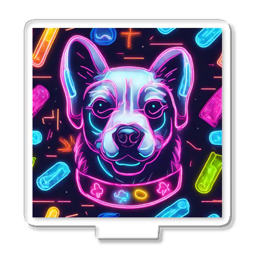 neon dog Acrylic Stand