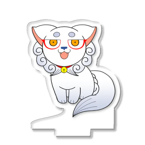 飼い狛シロ【あ】（フレーメン反応） Acrylic Stand