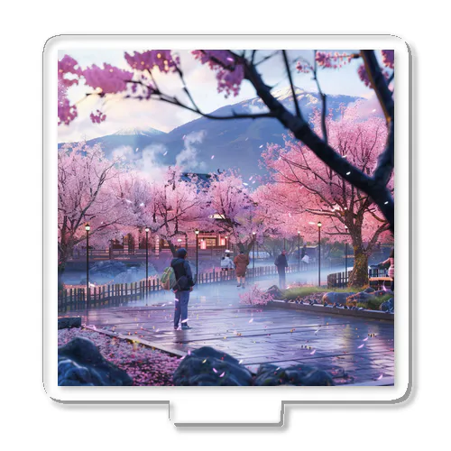 満開の桜を鑑賞する私 アメジスト 2846 Acrylic Stand