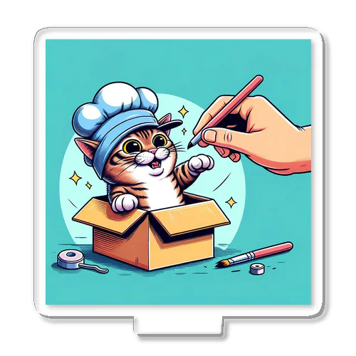 Create_an_illustration_of_a_cat_doing_something_hu_latest_funny_cat Acrylic Stand