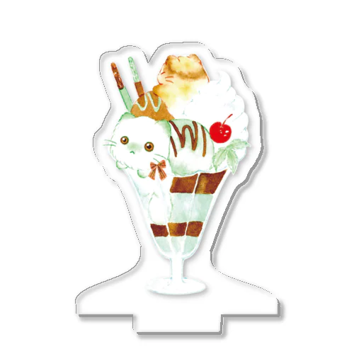 チョコミントにゃんこパフェ Acrylic Stand